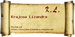 Krajcsa Lizandra névjegykártya